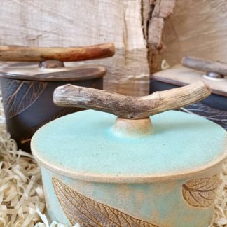 Photo of Multi purpose ceramic containers with wooden handle
