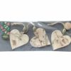 Photo of set of heart decoration which contains 3 pieces of these ornaments.