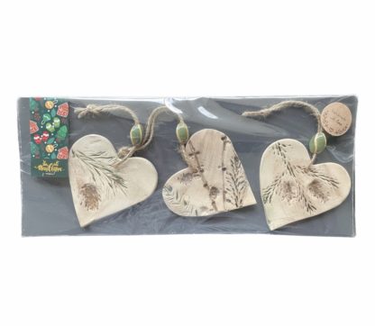 Photo of set of heart decoration which contains 3 pieces of these ornaments.